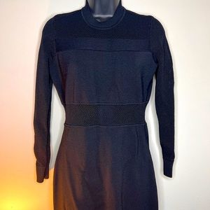 Black net midi dress